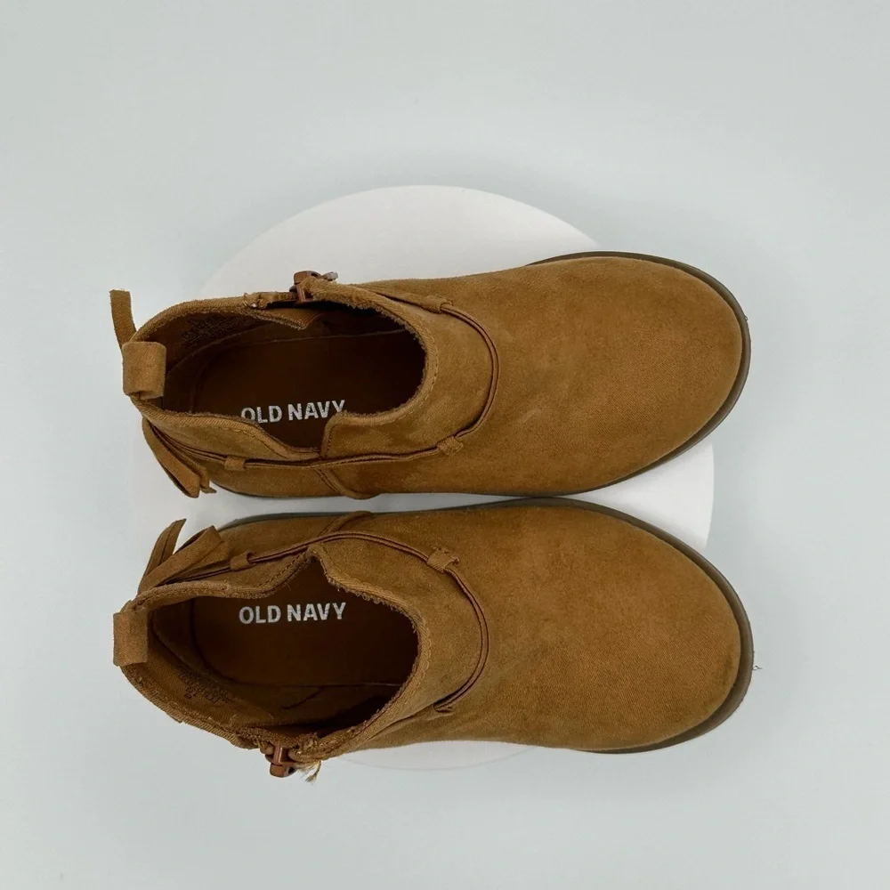 OLD NAVY Vegan Suede Toddler Boots, Size 8